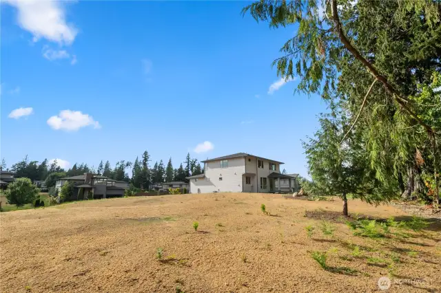 spacious backyard