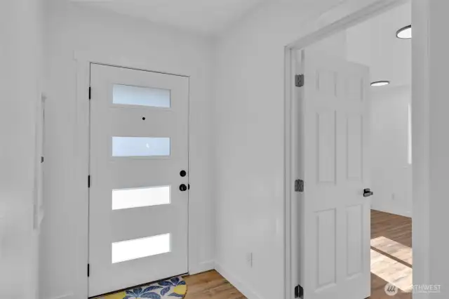 Entry way with door to bedroom number one