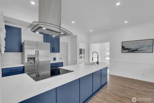 Plenty of seating available at the kitchen island