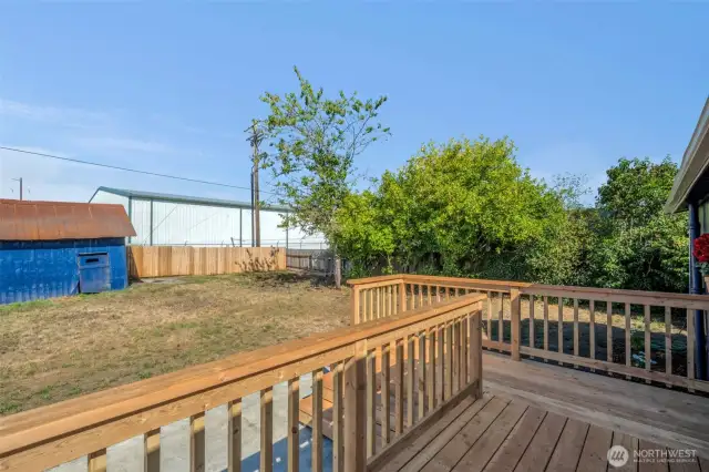 Spacious backyard and concrete patio!