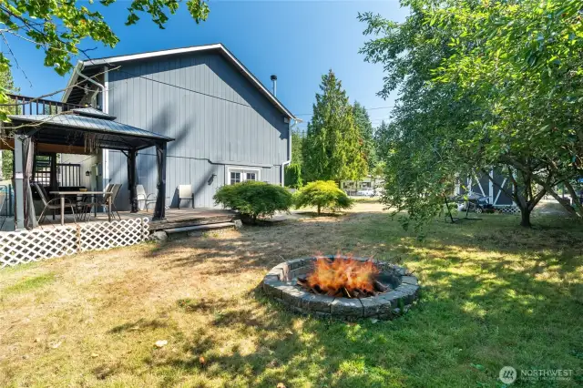 Fire pit is ready for backyard entertaining