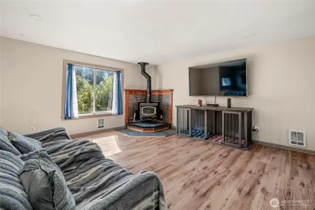 Cozy wood stove for those chilly PNW winters