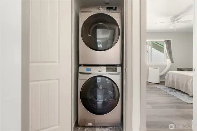 Washer & Dryer tucked out of the way in a hall closet