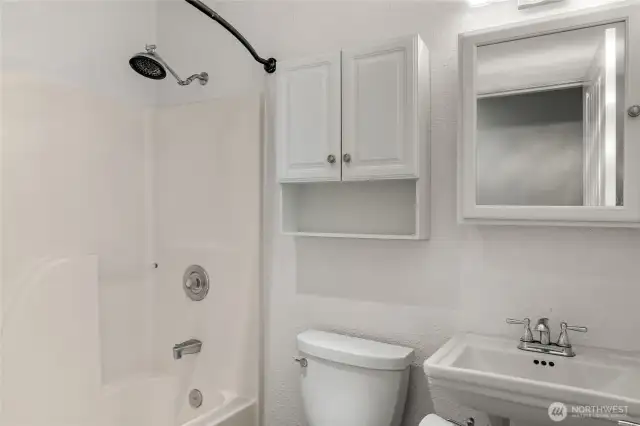 Hallway guest bathroom
