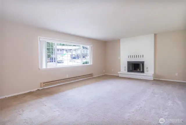 great room with fireplace