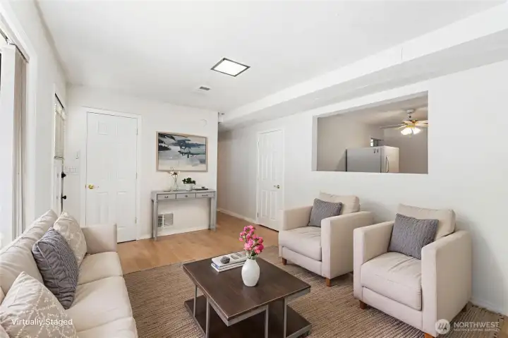 Family Room Virtually Staged