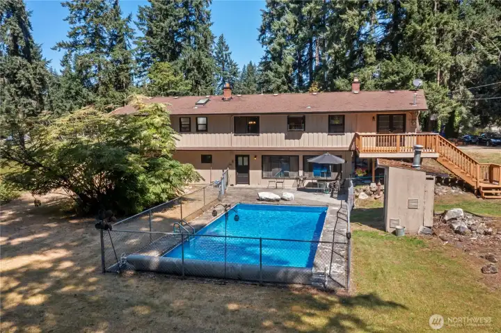 Back of Home, Patio and Pool