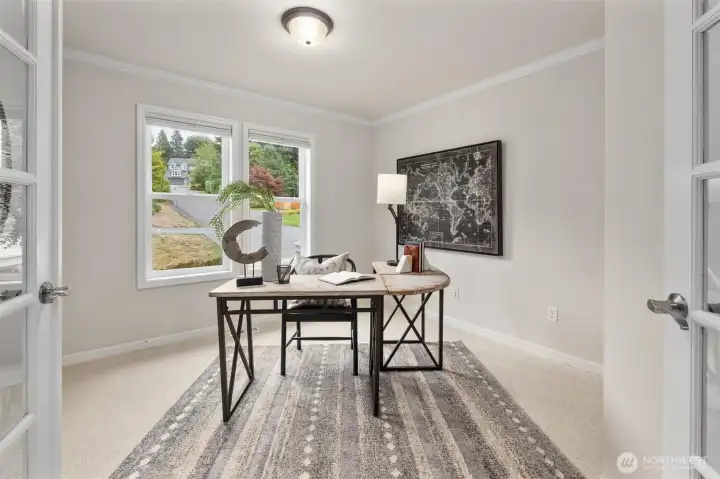 Large main floor office. Professionally Staged.