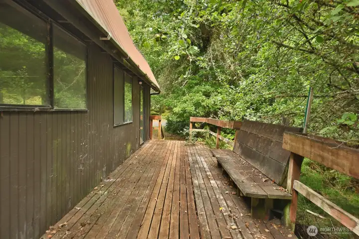 side deck, again please use caution rotten boards