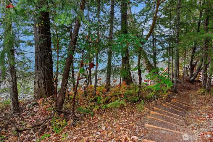 Steps down to the beach