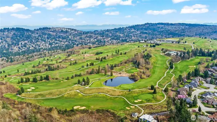 The Newcastle golf course is just up the hill