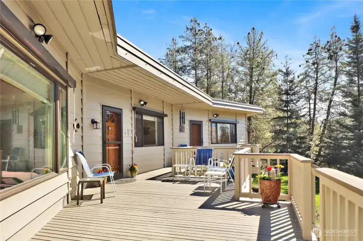 Deck to front door entrance.