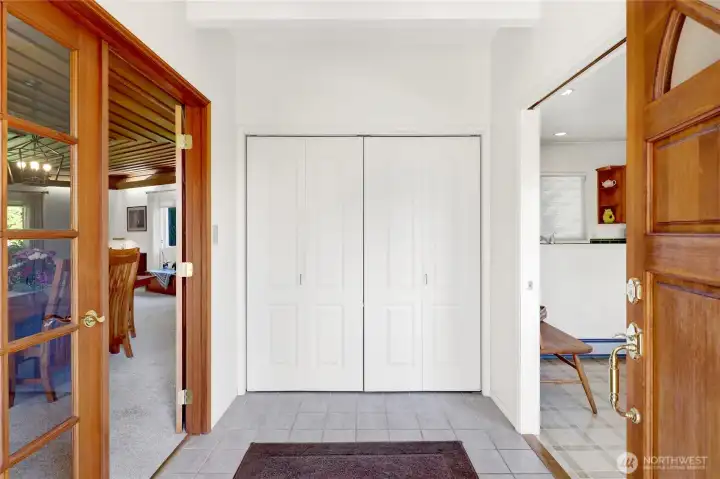 Entrance takes you to great room or kitchen.