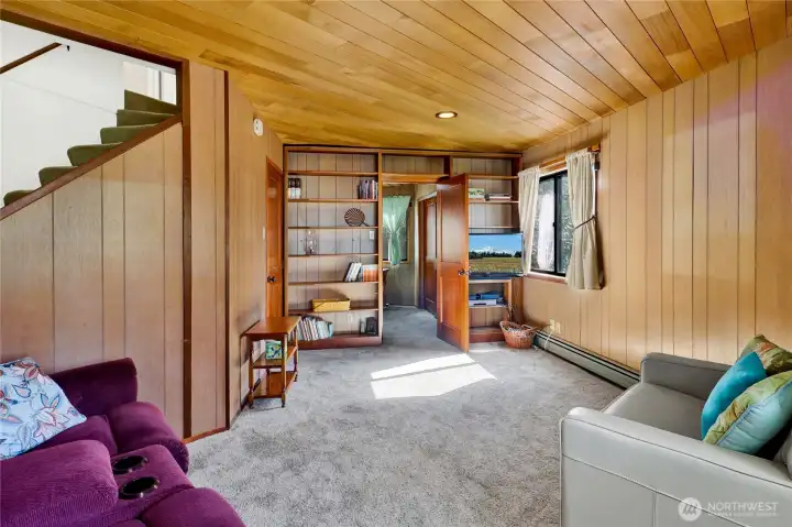 Lower level family room.