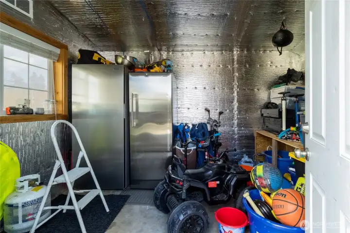 Storage closet on back of the home