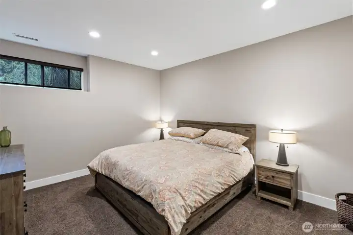 This room is currently used as a bedroom and enjoys its own closet.