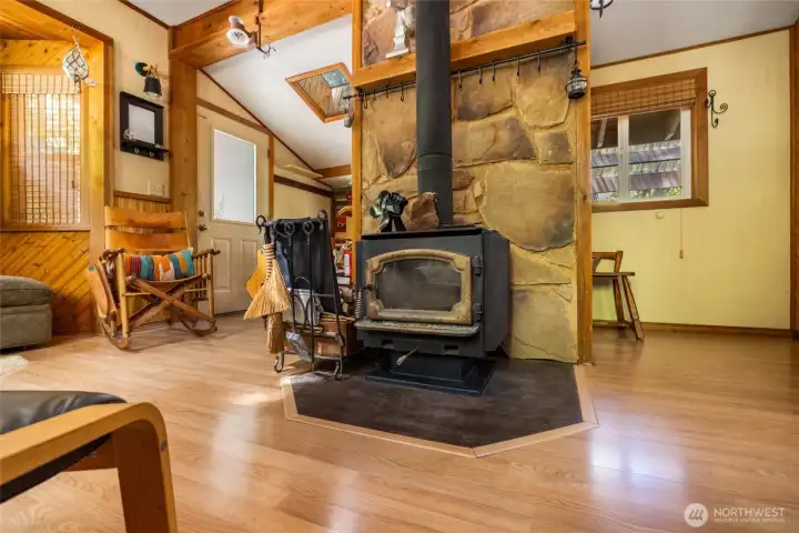 Wood burning Fireplace