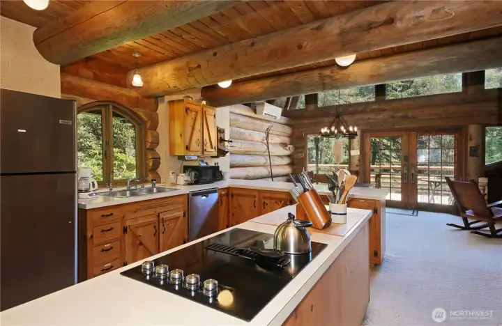 Lots of counter space to cook delicious dinner! You can even have a view of teh pond from the kitchen!