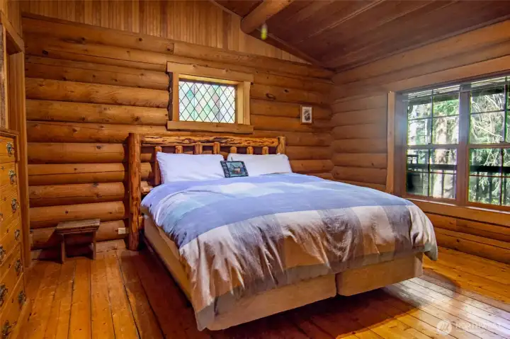 Lots of room in the bedroom plus a walk-in closet.us bedroom
