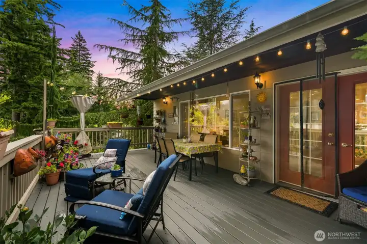 Enjoy morning sun and evening cocktails on the expanded Trex deck.