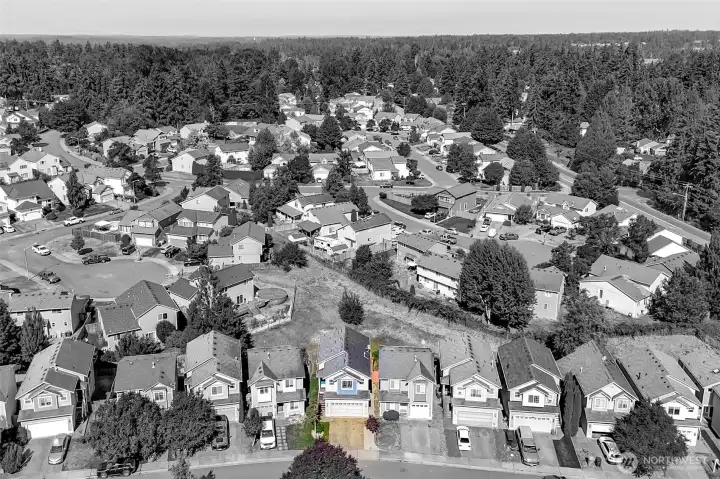 Notice the open space behind the home instead of another home to back up to. Notice the open space behind the home instead of another home to back up to.