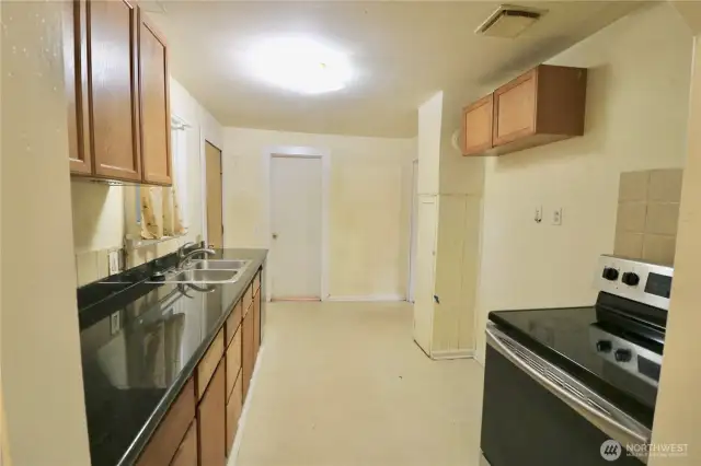 View Of Kitchen from Flex Area