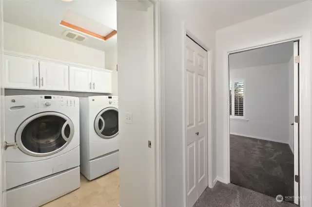 The laundry is located on the second floor. Appliances stay.