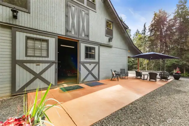 Barn features lots of new goodies, including gutters, vinyl windows, exterior stain, and new composition shingle roof.