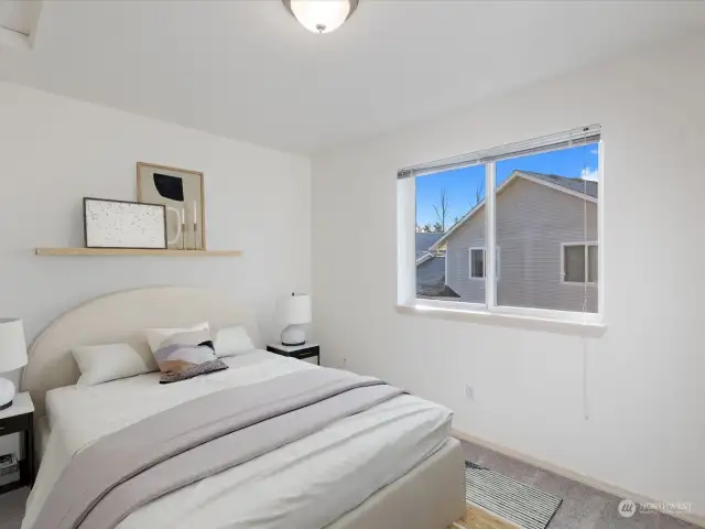 1 of 2 upstairs bedrooms.