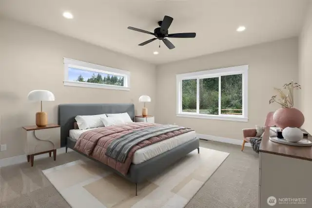 Huge master suite, complete with 5 piece bath and large walk in closet.