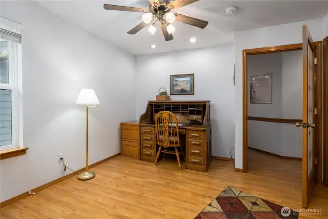 Den could be used as a bedroom as it has a closet.