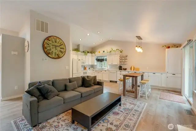 Living room looking towards kitchen