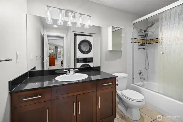 Brand new washer and dryer in unit.