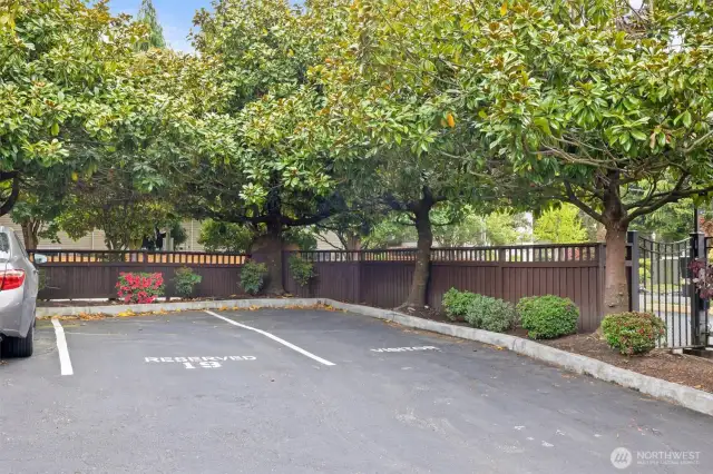private parking space belongs to the unit