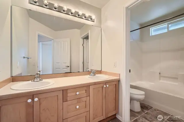 Upper Bathroom with double vanity