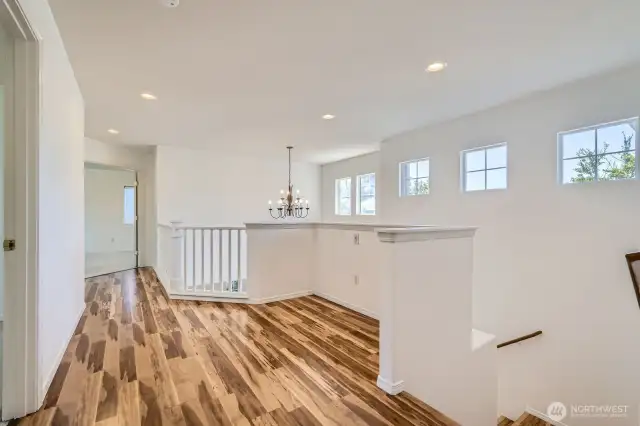 Upstairs Foyer with room for a workstation/desk