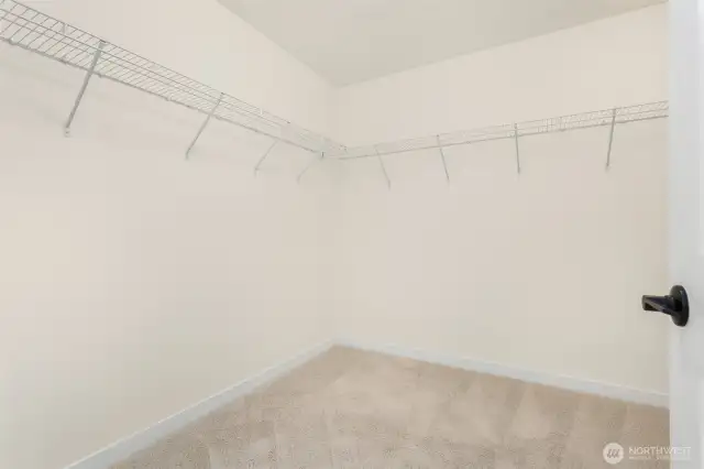 Walk in primary closet