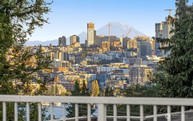 Gorgeous views of Mt. Rainier to the south from the rooftop deck!