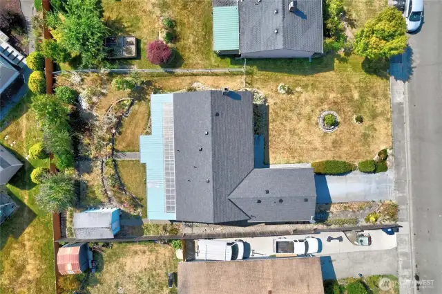 Top aerial view