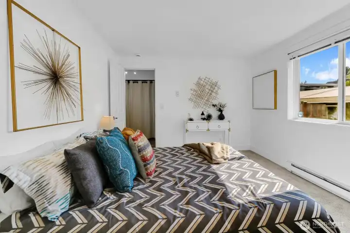 Another view of the ample bedroom.