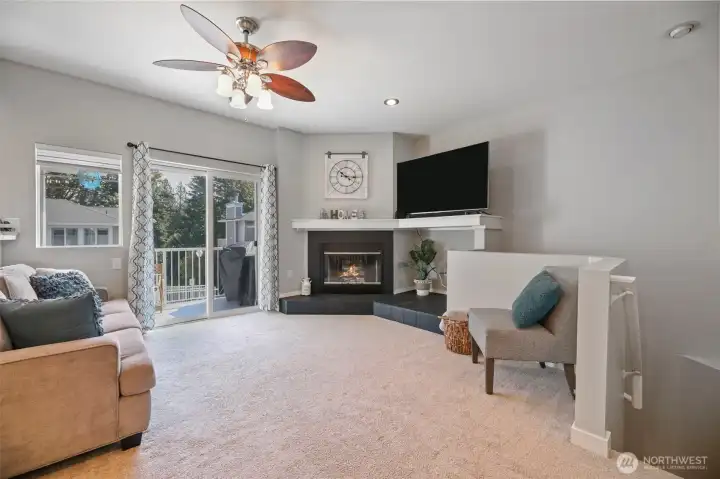 Easy access to the deck from the living space.