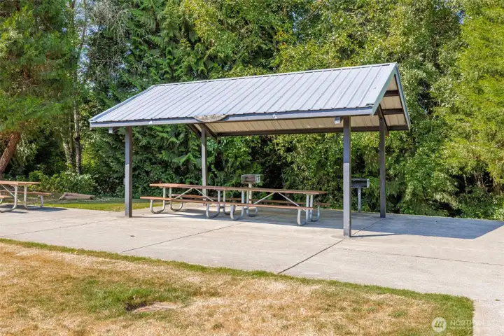 Covered picnic area is great year round.