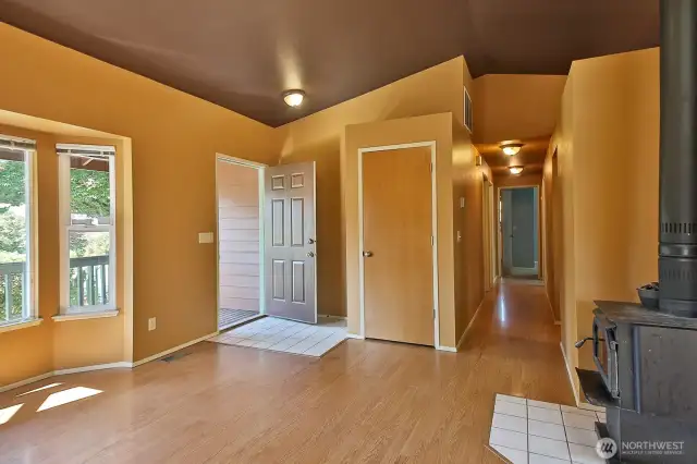 Looking down the hall towards the bedrooms.