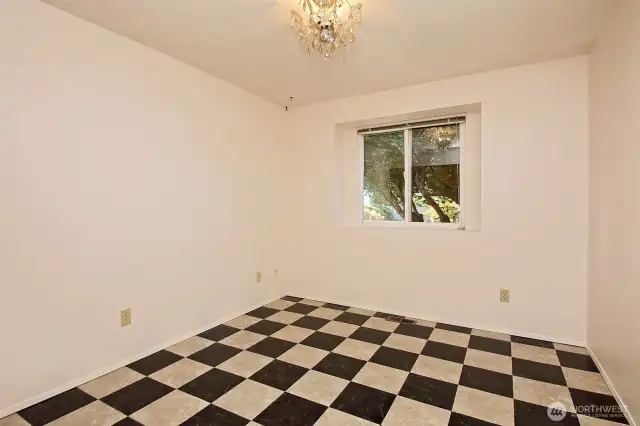 First bedroom is on your left as you go down the hall.