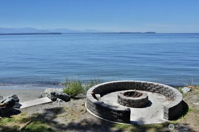Community beach fire pit