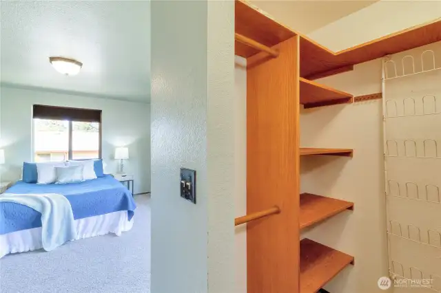 Walk-in closet.