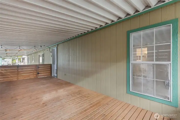 I am always so amazed at how large a manufactured home is and how much they really feel like living in a rambler with lots of square footage!  The window shown in this picture is from the Primary BR.