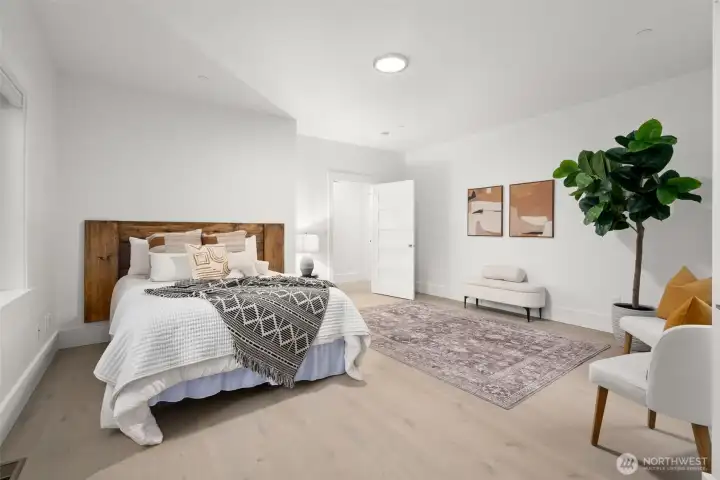 The large second bedroom features double closets and plenty of room to spread out