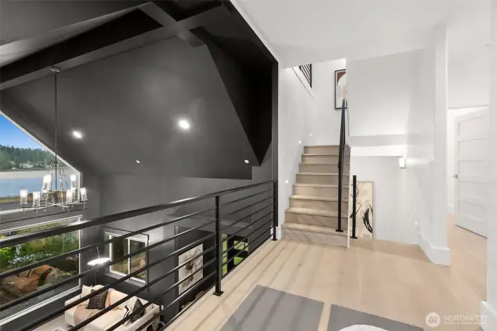 The uppermost level features bonus space and a spacious deck with breathtaking views in every direction.