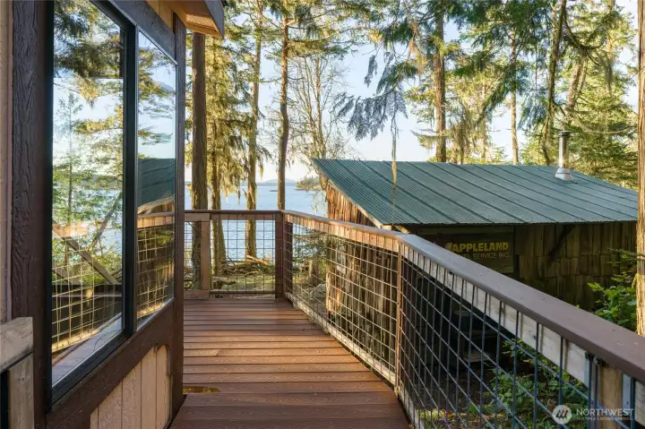 Looking north from entryway